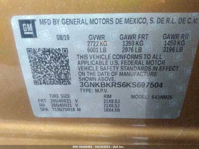 Chevrolet Blazer Premier 2019 3GNKBKRS6KS697504 Image 10