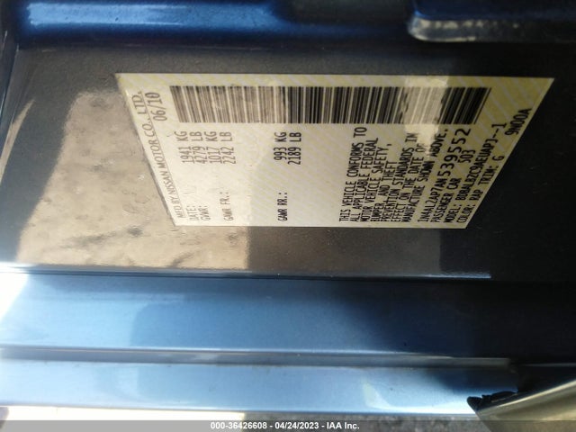 2010 NISSAN ALTIMA 2.5 S VIN: 1N4AL2AP7AN539552