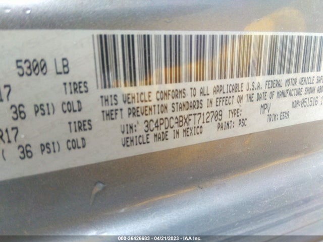 Dodge Journey American Value Pkg 2015 3C4PDCABXFT712709 Image 9