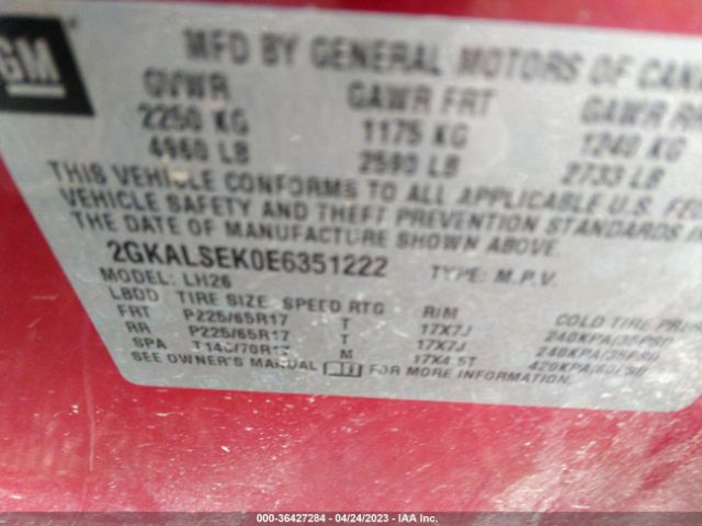 2GKALSEK0E6351222 GMC Terrain Slt