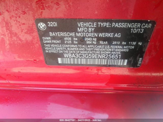 WBA3C3G59ENR25651 BMW 3 Series 320i Xdrive