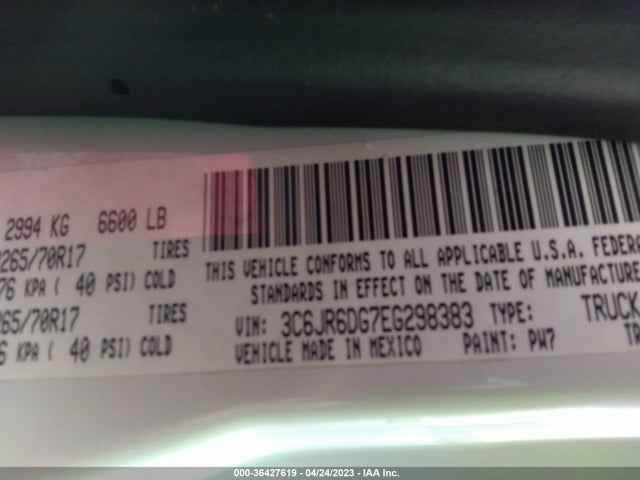 3C6JR6DG7EG298383 RAM 1500 Tradesman