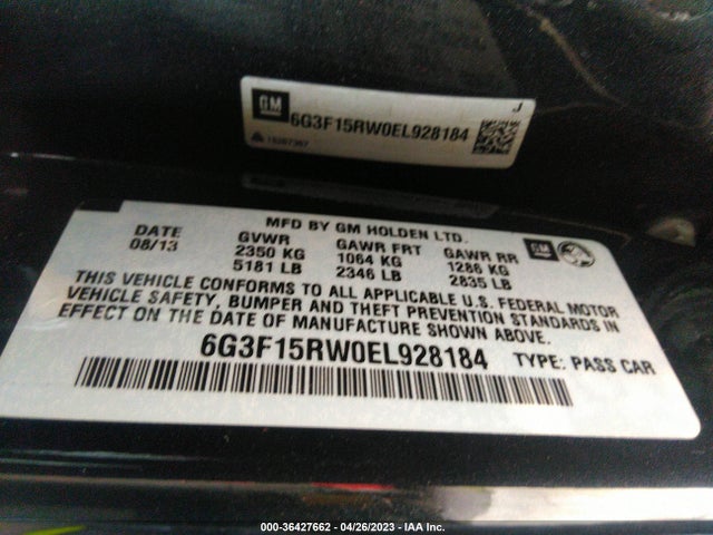 Chevrolet SS 2014 6G3F15RW0EL928184 Image 10