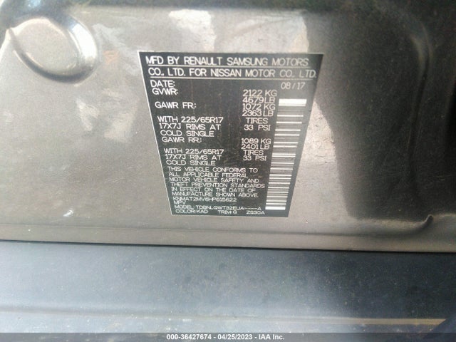 Nissan ROGUE SV 2017 KNMAT2MV6HP615622 Image 9