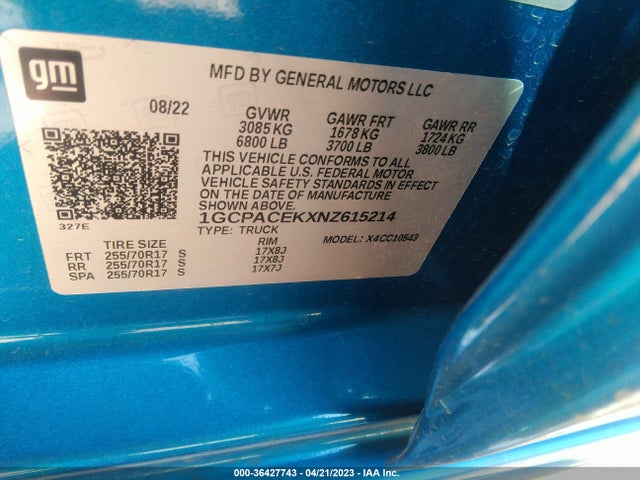 Chevrolet Silverado 1500 Lt 2022 1GCPACEKXNZ615214 Image 9