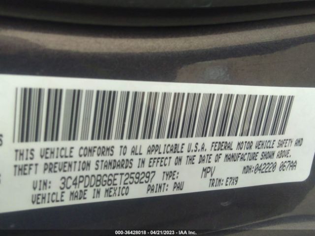 3C4PDDBG6ET259297 Dodge Journey Sxt