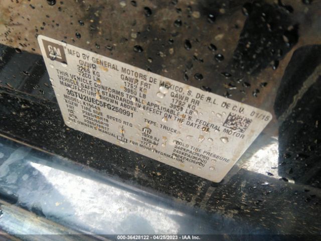 3GTU2UEC5FG250991 GMC Sierra 1500 Sle