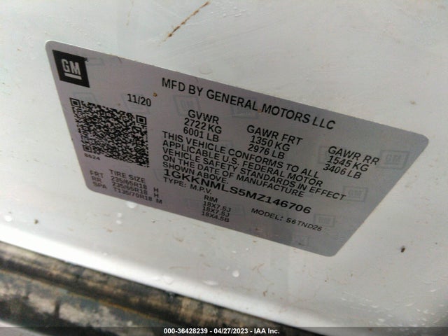 GMC ACADIA SLT 2021 1GKKNMLS5MZ146706 Image 9