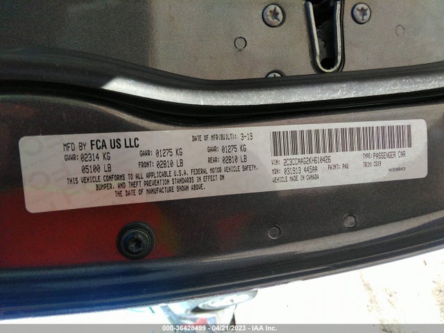 2C3CCAAG2KH610426 Chrysler 300 Touring
