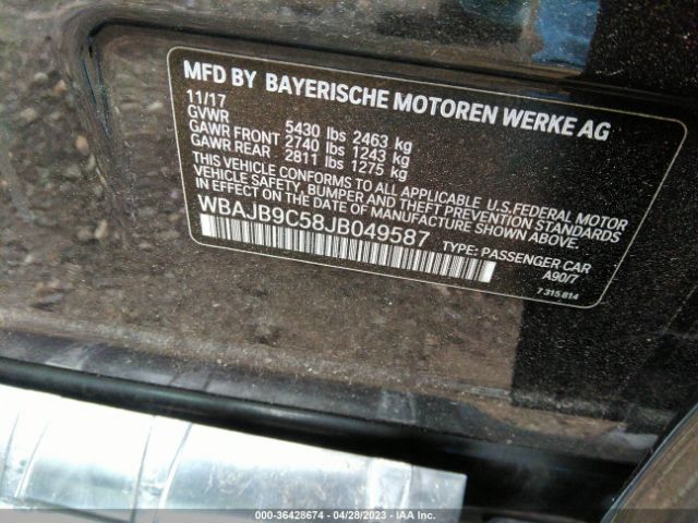 WBAJB9C58JB049587 BMW 5 Series M550i Xdrive