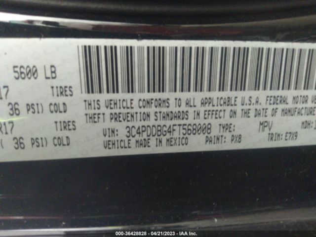 3C4PDDBG4FT568008 Dodge Journey Sxt