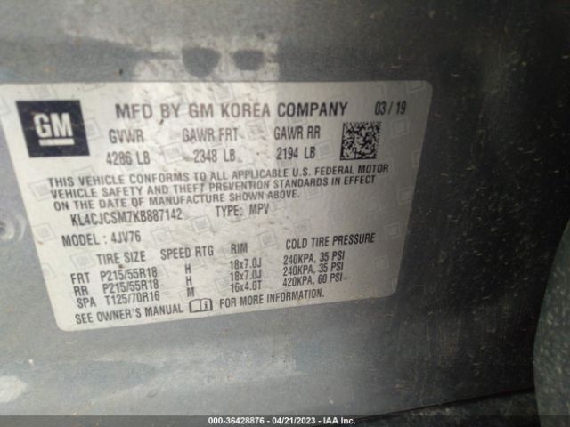 KL4CJCSM7KB887142 Buick Encore Essence