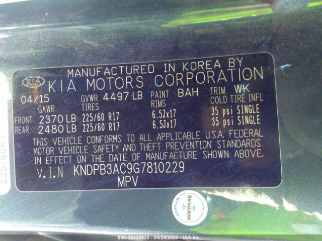 KNDPB3AC9G7810229 KIA Sportage Lx
