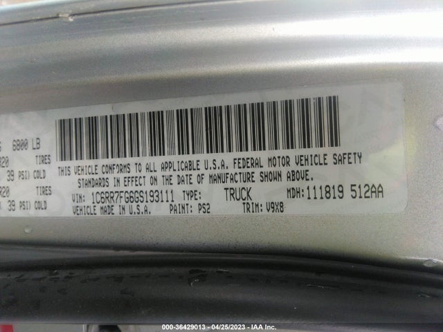RAM 1500 Express 2016 1C6RR7FG6GS193111 Image 10