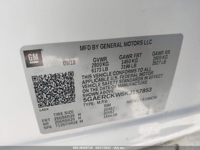 5GAERCKW6KJ157853 Buick Enclave Premium