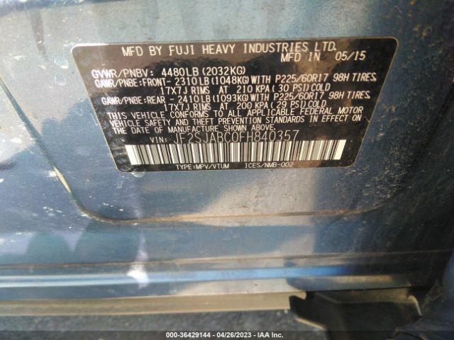 JF2SJABC0FH840357 Subaru Forester 2.5i