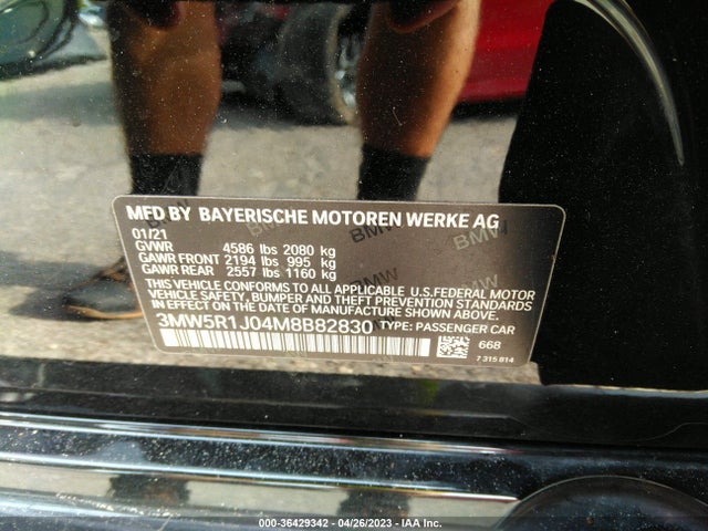 BMW 3 Series 330i 2021 3MW5R1J04M8B82830 Image 9