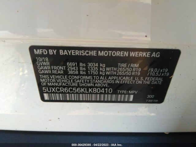 5UXCR6C56KLK80410 BMW X5 Xdrive40i