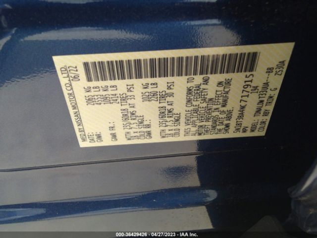 5N1BT3BA4NC717915 Nissan ROGUE SV