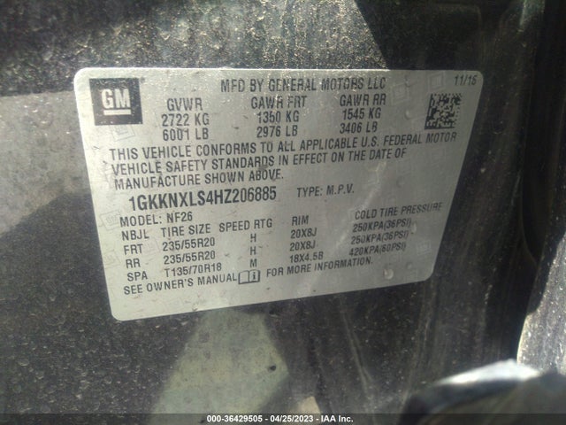 GMC Acadia Denali 2017 1GKKNXLS4HZ206885 Image 9
