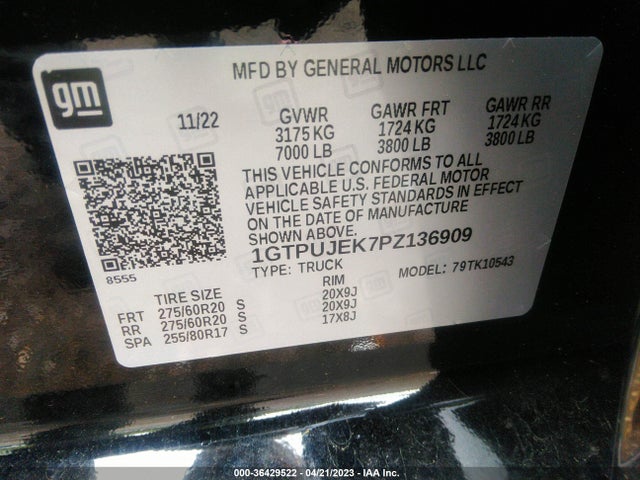 GMC Sierra 1500 Elevation 2023 1GTPUJEK7PZ136909 Image 9