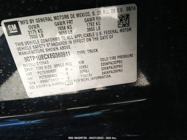 GMC Sierra 1500 Sle 2014 3GTP1UECXEG560911 Image 9