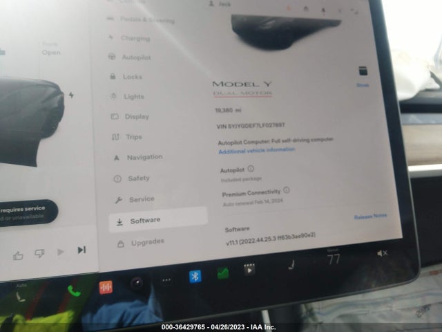 5YJYGDEF7LF027897 Tesla Model Y Long Range/performance
