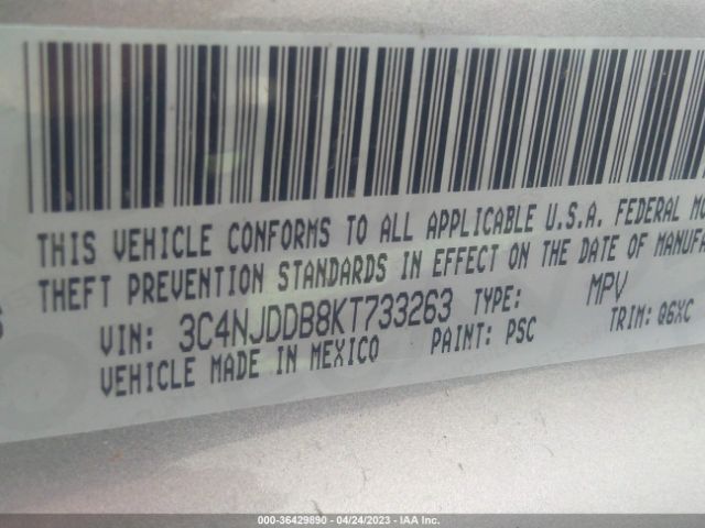 3C4NJDDB8KT733263 Jeep Compass Trailhawk