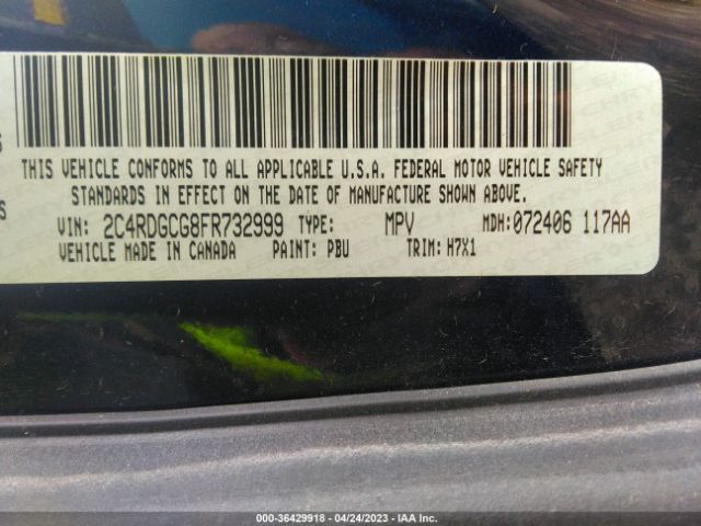 2C4RDGCG8FR732999 Dodge Grand Caravan Sxt