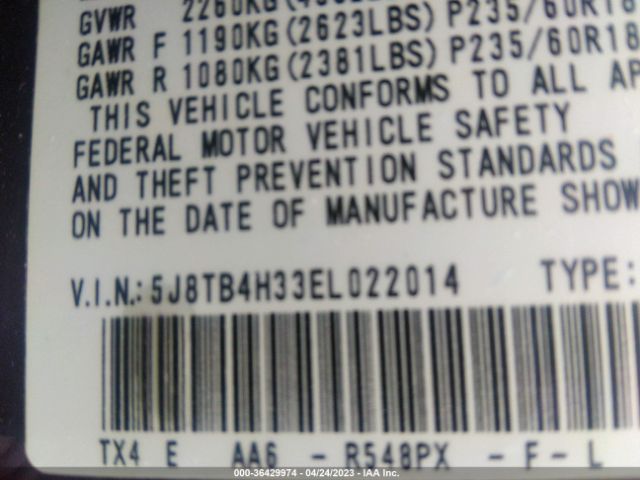 5J8TB4H33EL022014 Acura RDX