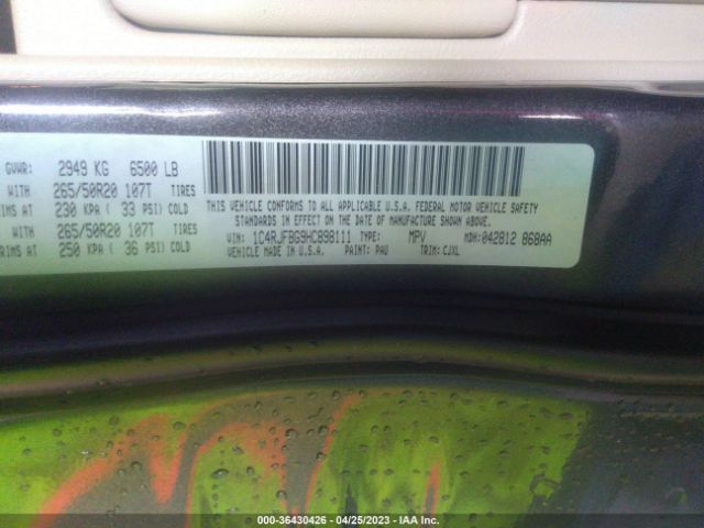 1C4RJFBG9HC898111 Jeep Grand Cherokee Limited