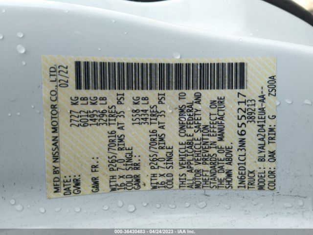 1N6ED1CL3NN655217 Nissan FRONTIER S