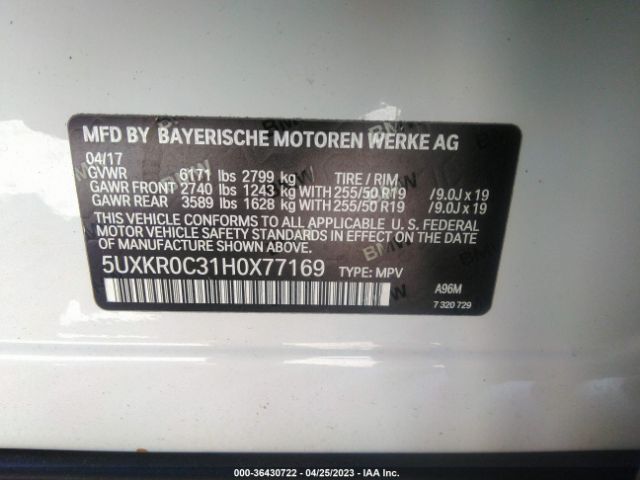 5UXKR0C31H0X77169 BMW X5 Xdrive35i