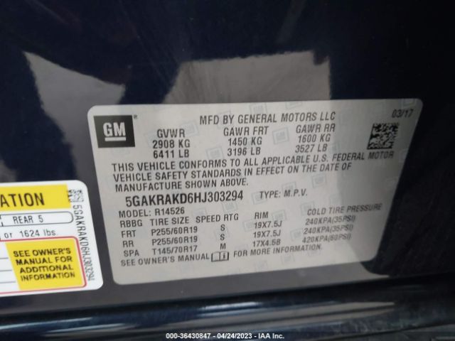 5GAKRAKD6HJ303294 Buick Enclave Convenience