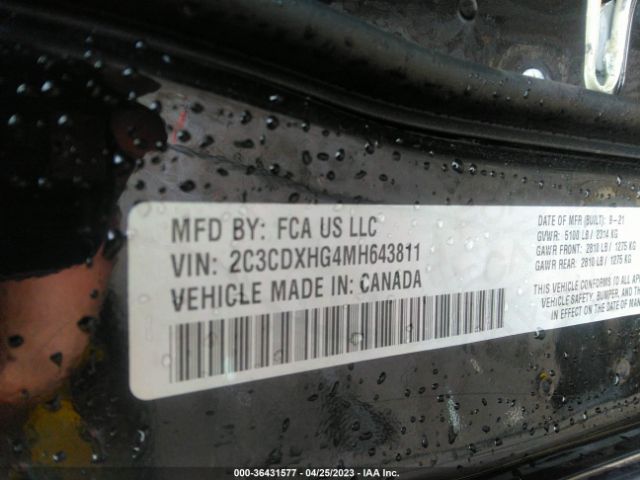 2C3CDXHG4MH643811 Dodge CHARGER GT