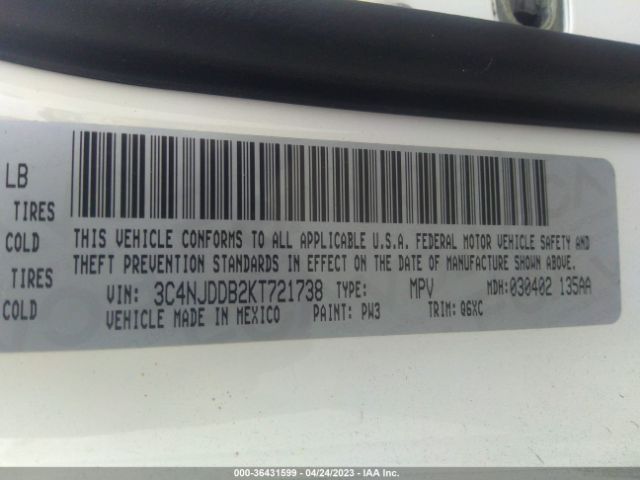 3C4NJDDB2KT721738 Jeep Compass Trailhawk