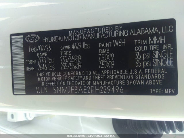 Hyundai TUCSON SEL 2023 5NMJF3AE2PH229496 Image 11