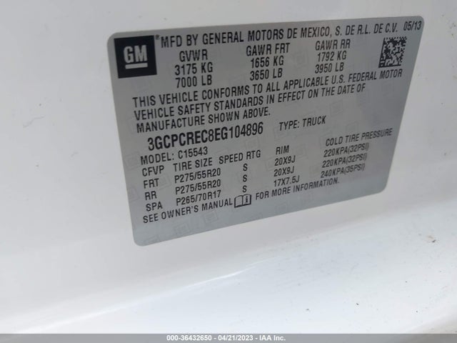 Chevrolet Silverado 1500 Lt 2014 3GCPCREC8EG104896 Image 9