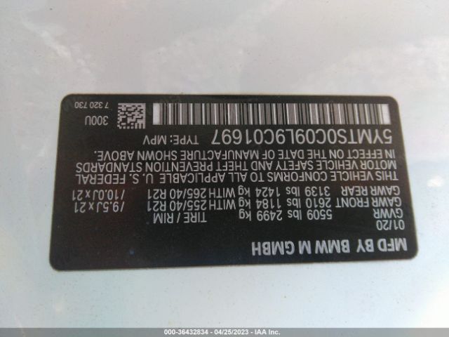 5YMTS0C09L9C01697 BMW X3 M
