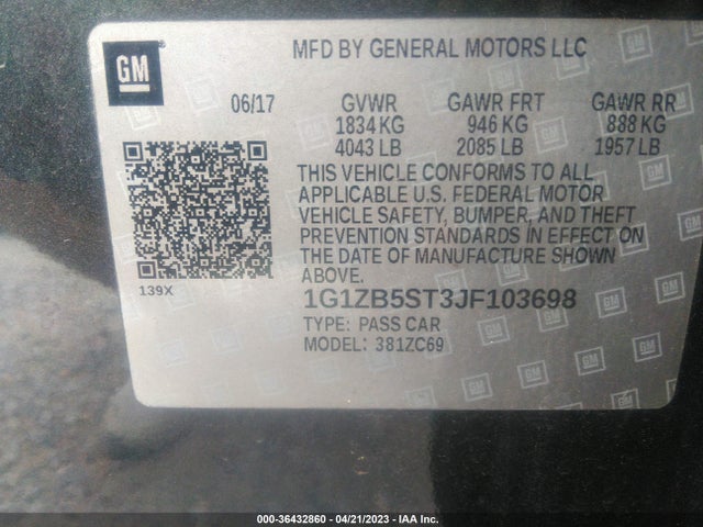 Chevrolet MALIBU LS 2018 1G1ZB5ST3JF103698 Image 11