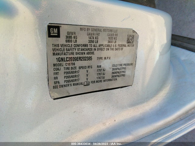 Chevrolet Tahoe Commercial 2014 1GNLC2E09ER202385 Image 10