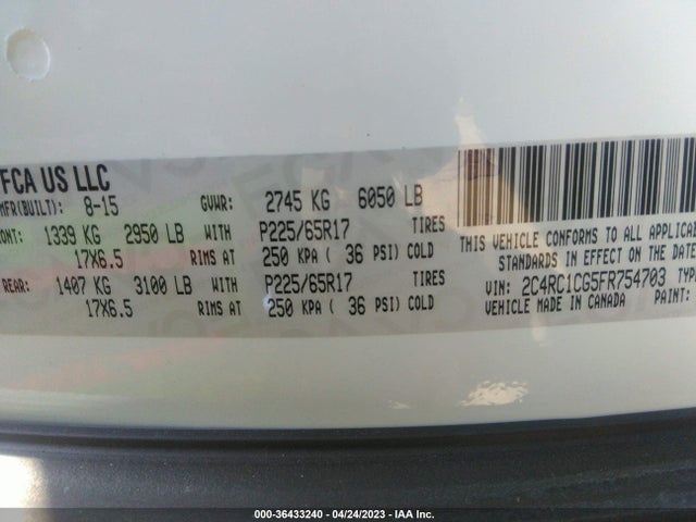 2C4RC1CG5FR754703 Chrysler Town & Country Touring-l
