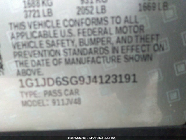 Chevrolet SONIC LT 2018 1G1JD6SG9J4123191 Image 10