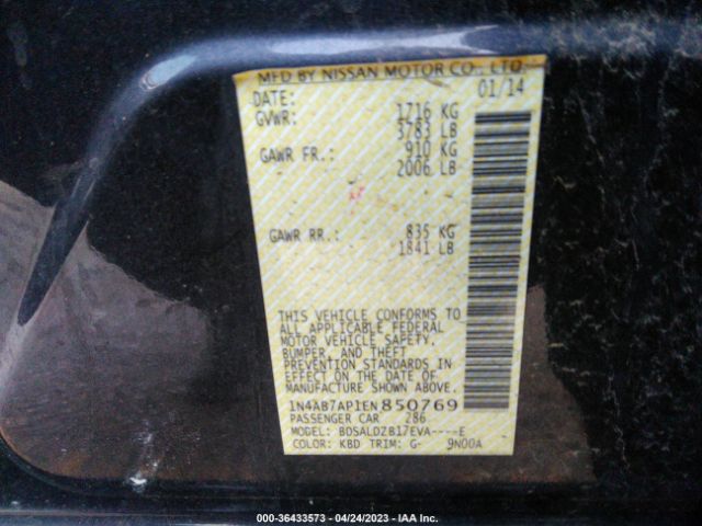 1N4AB7AP1EN850769 Nissan Sentra S/fe+ S/sv/fe+ Sv/sr/sl