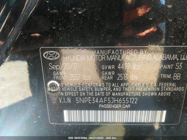 Hyundai SONATA SEL 2018 5NPE34AF5JH655122 Image 10