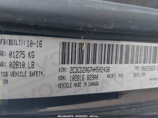Dodge Challenger Sxt 2017 2C3CDZAG7HH502436 Image 9