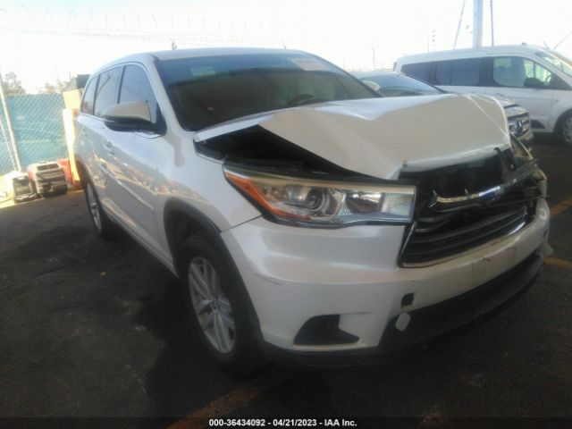 Toyota Highlander Le 2016 5TDZARFH3GS020076 Image 1