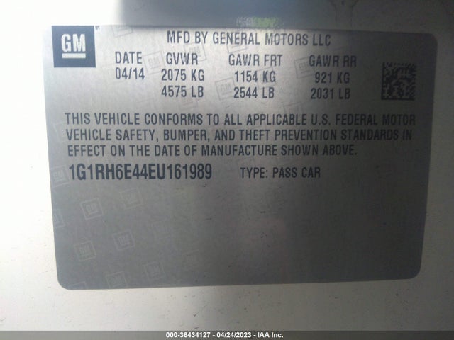 Chevrolet Volt 2014 1G1RH6E44EU161989 Image 9