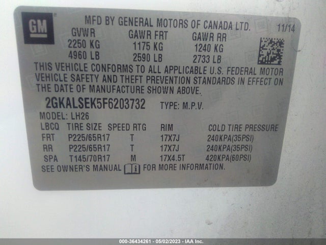 GMC Terrain Slt 2015 2GKALSEK5F6203732 Image 9