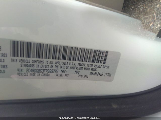 2C4RDGBG3FR669795 Dodge Grand Caravan American Value Pkg